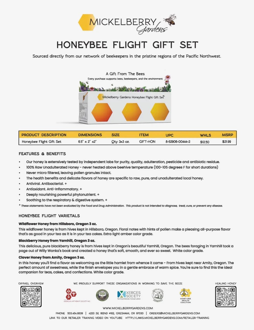 Honeybee Flight Gift Set