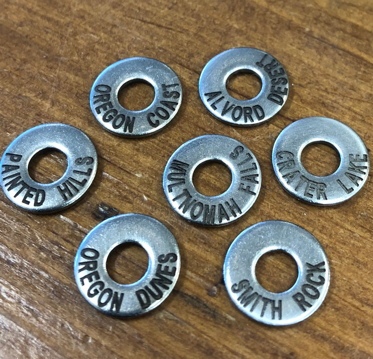 Oregon Leather Keychains w/ Tokens