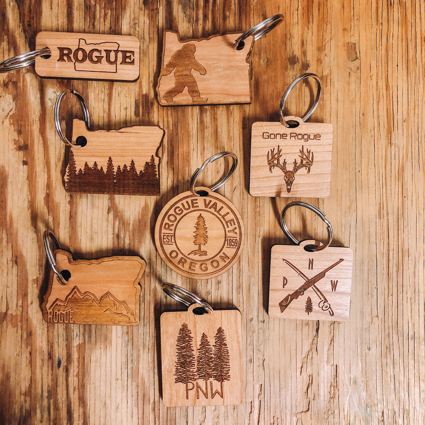 Wood Keychains