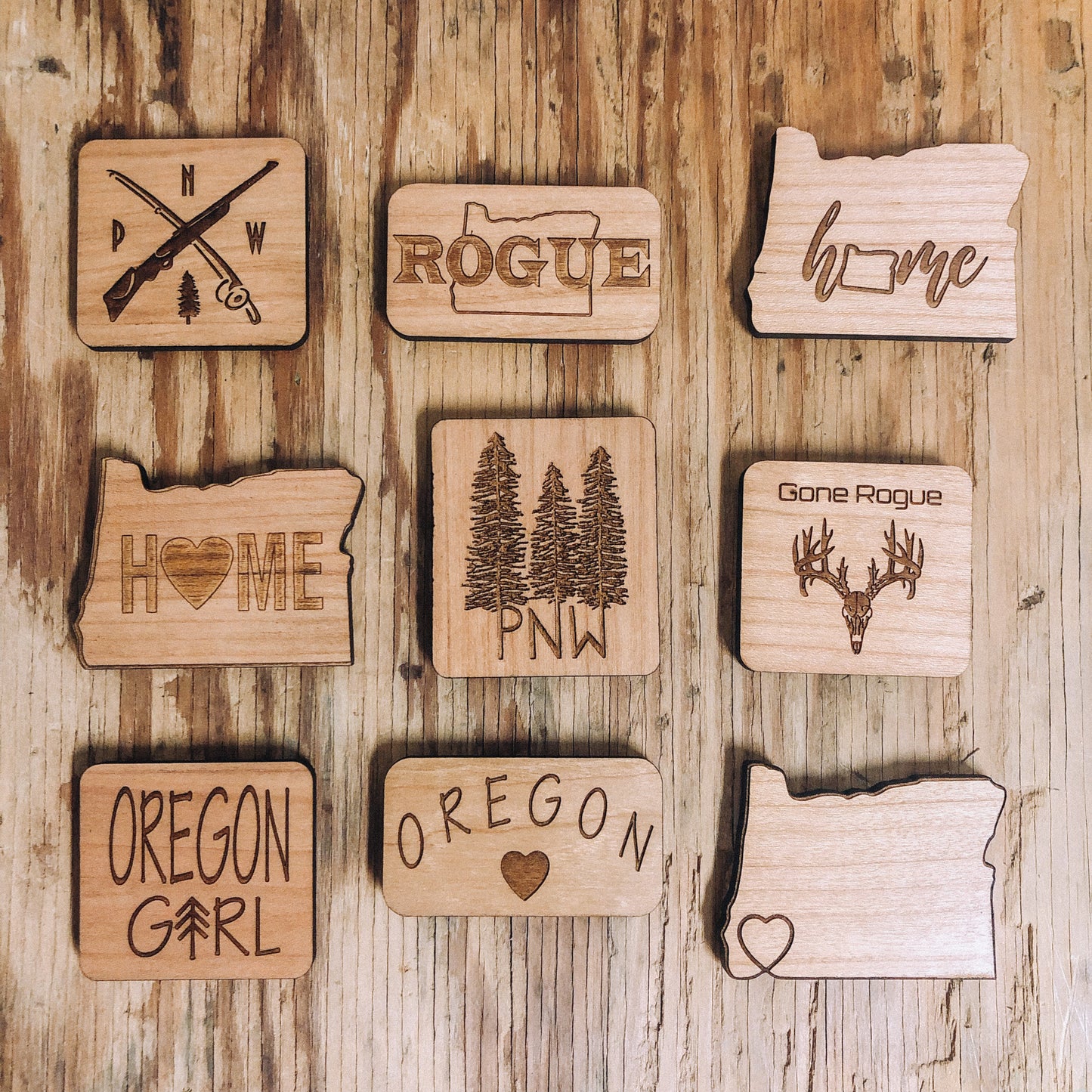 Oregon Wood Magnets