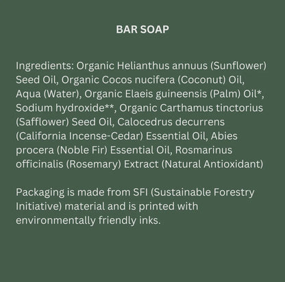 Desert Cedar Organic Bar Soap