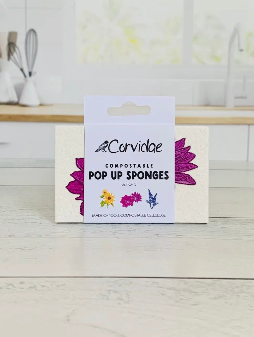 Wildflowers Compostable Pop Up Sponges