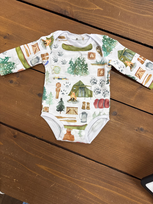 Camping Adventure Baby Bodysuit