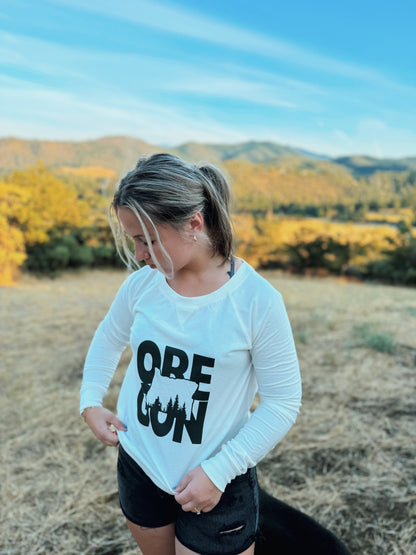 Womens ORE GON Long Sleeve Crewneck