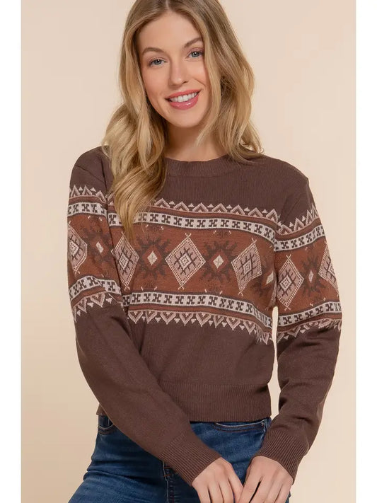 Faire Isle Sweater Top