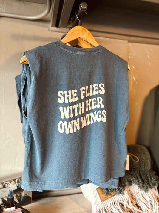 She Flies Muscle Tank
