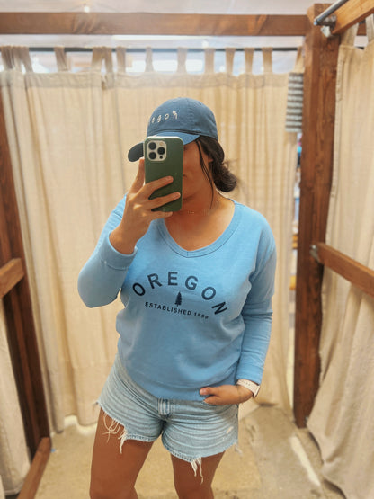 Oregon Est. V-neck Sweatshirt