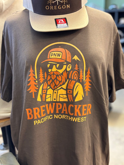 PNW graphic shirt for outdoorsmen and beer lovers