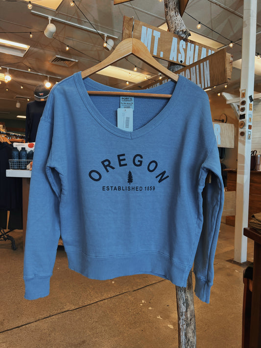 Oregon Est. V-neck Sweatshirt