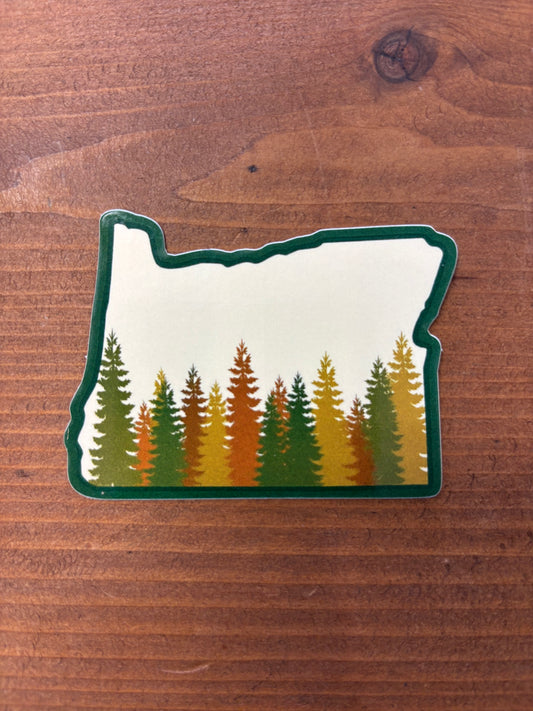 Oregon Forest Treeline Sticker