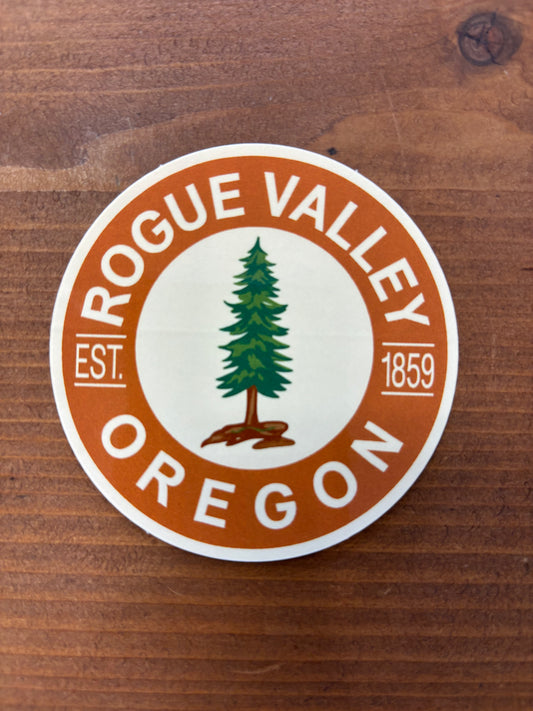 Rogue Valley Oregon Circle Sticker