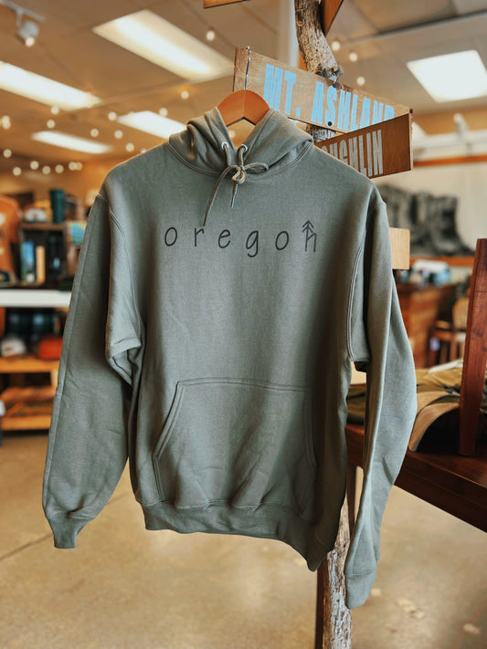 Oregon with Small Tree Hoodie