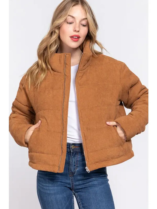 Corduroy Puffer Jacket