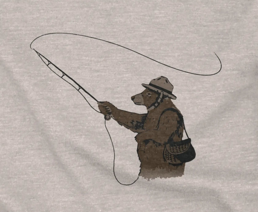 Fly Fishing Bear T-Shirt