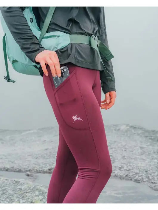 Belcarra Women's Hiking Leggings - Burgundy