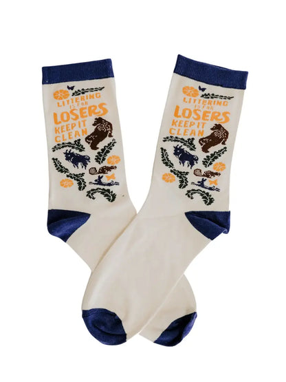 Littering Is For Losers Socks