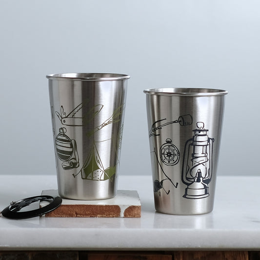Camp Gear Stainless Steel Pint