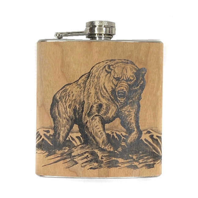 Wood Wrapped Flasks
