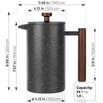 Speckled Stainless Steel French Press