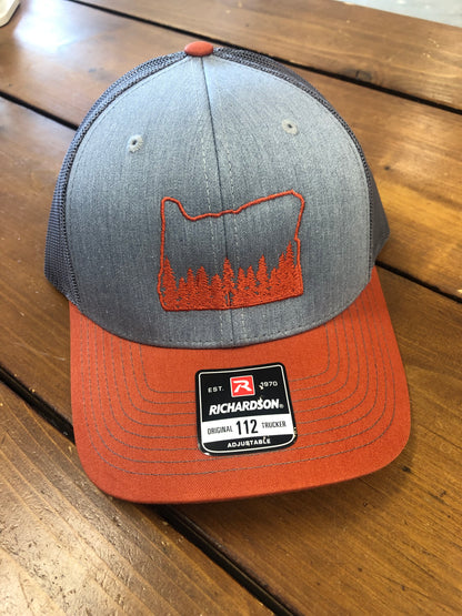 Oregon Outline w/ Trees Hat