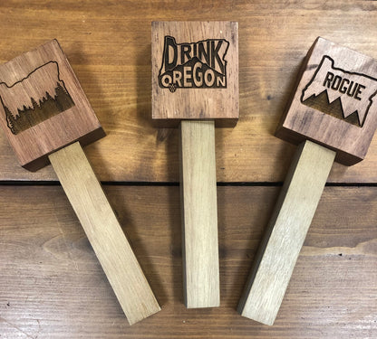 Engraved Wood Tap Handles